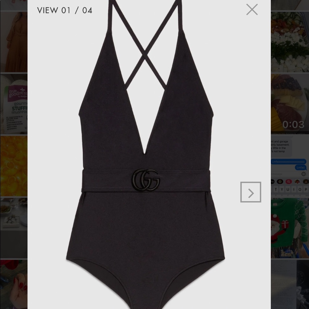 Gucci double GG jersey swimsuit size medium!!!! Still in season!! Hard to find!!